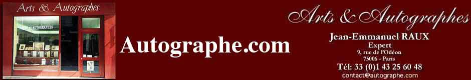 lettres autographes - Galerie Arts & Autographes